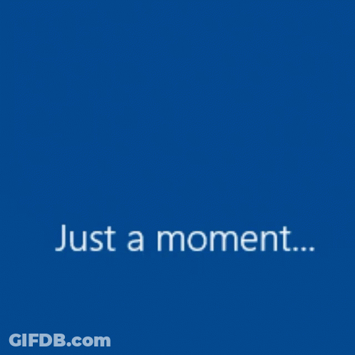 Blue Background With Just A Moment In White GIF