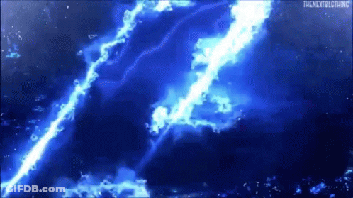 Blue Background With Lightning Bolt GIF