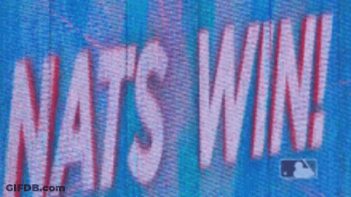 Blue Background With Nats Win GIF