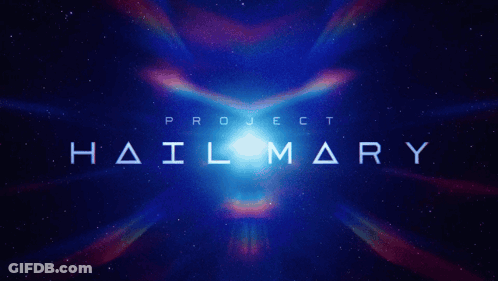 Blue Background With Project Hail Mary GIF