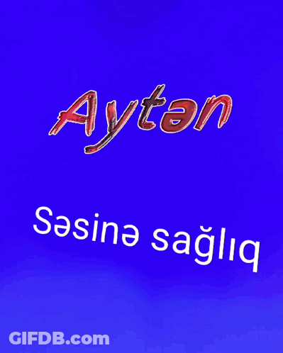 Blue Background With Red Aytan GIF