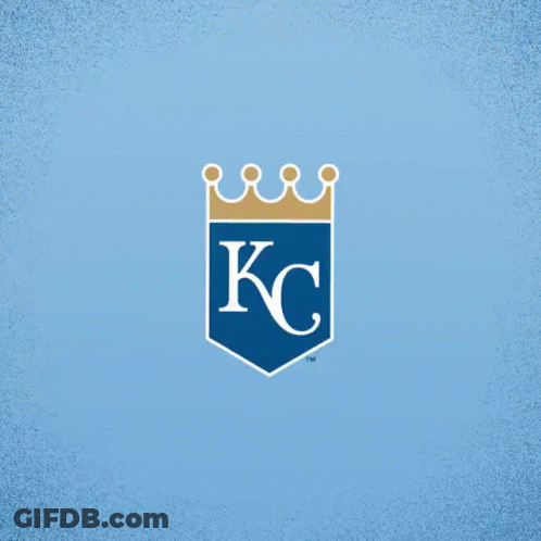Blue Background With Royals Won Logo GIF