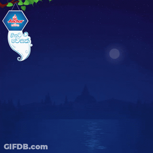 Blue Background With Sign Saying Anchor GIF