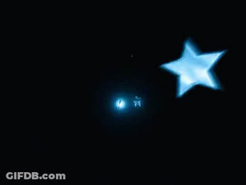 Blue Background With Stars And Light GIF
