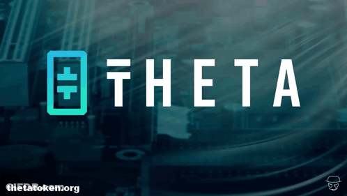 Blue Background With Theta In White GIF