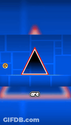 Blue Background With Triangle Saying Possible GIF