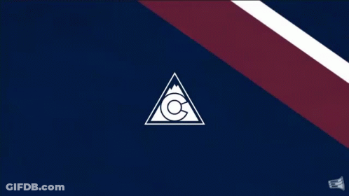 Blue Background With White Triangle And Circle GIF