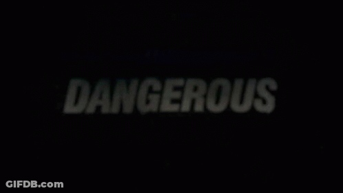 Blue Background With Word Dangerous GIF