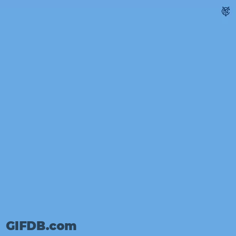 Blue Background With Words Come On New York GIF