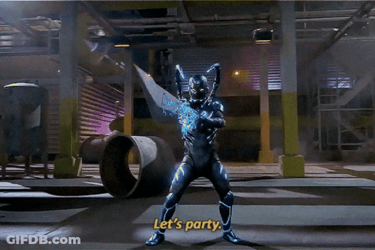 Blue Beetle Let's Party GIF