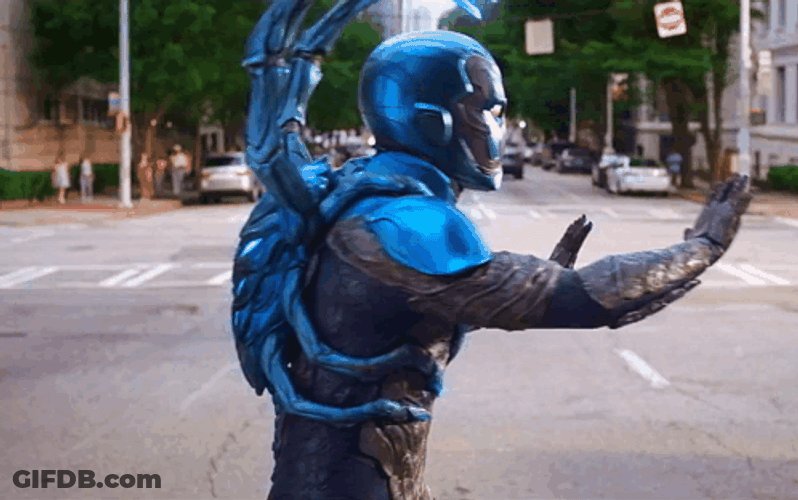 Blue Beetle Turn Around GIF