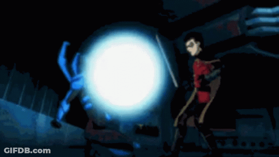 Blue Beetle Versus Robin GIF