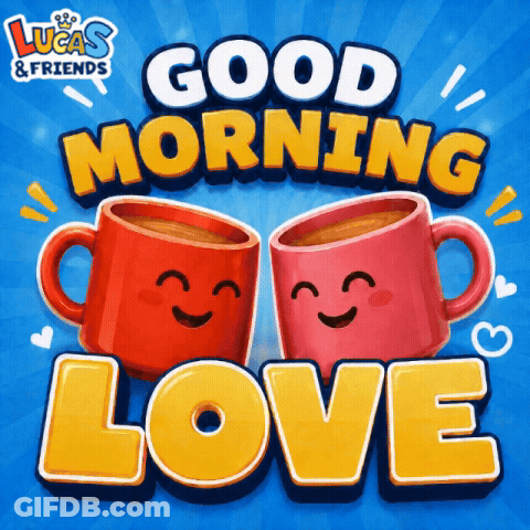 Blue BFF With Hearts GIF