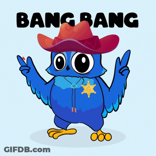 Blue Bird Bang Bang GIF