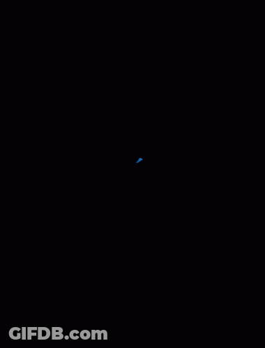 Blue Bird On Black Background With Letter S GIF
