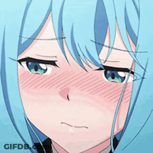 Blue Blinking Anime Eyes GIF