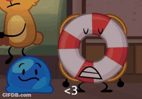 Blue Blob Life Preserver And Bear GIF