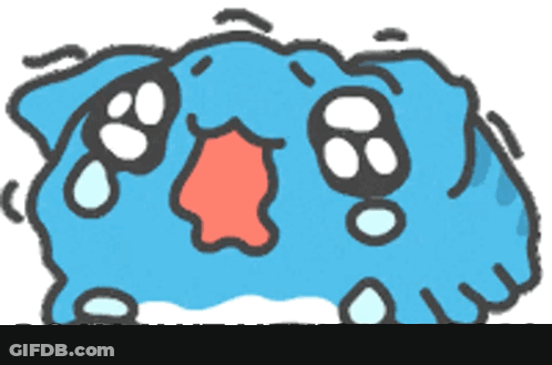 Blue Blob Saying Do You Want Mexican Food GIF