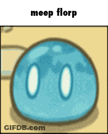 Blue Blob Saying Meep Florp GIF