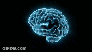 Blue Brain Glowing In The Dark GIF