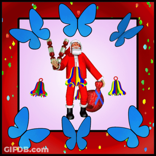 Blue Butterfly Thank You So Much Mija & Mijo GIF