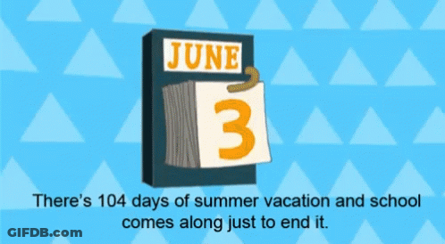 Blue Calendar Saying June GIF