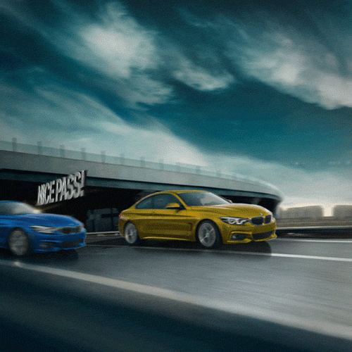 Blue Car Epic Nice Pass GIF