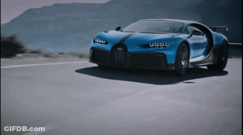 Blue Car Number 16 GIF
