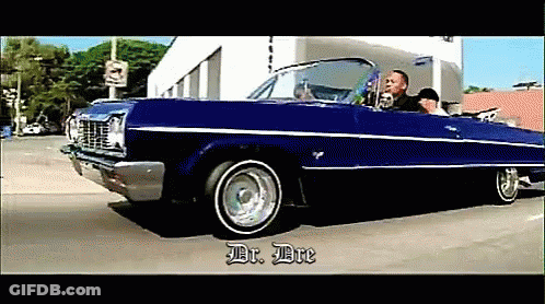 Blue Car With Dr. Dre GIF