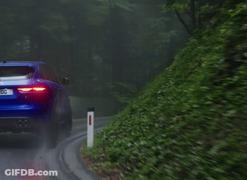 Blue Car With License Plate 311 UDG GIF