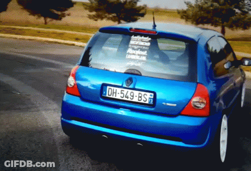 Blue Car With License Plate DH 549 BS GIF