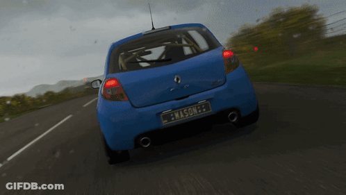 Blue Car With License Plate Saying Mason GIF