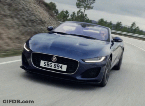 Blue Car With License Plate Sbg894 GIF