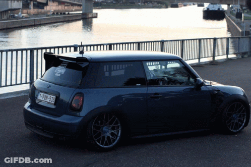 Blue Car With License Plate Y-PM-575 GIF
