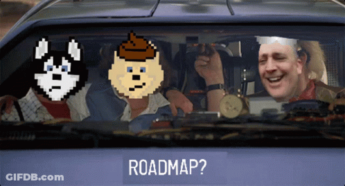 Blue Car With Roadmap Sticker GIF