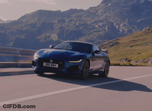 Blue Car With SBG 894 License Plate GIF
