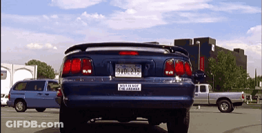 Blue Car With Was Is Not The Answer Sticker GIF