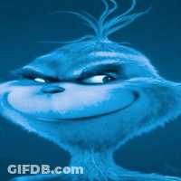 Blue Cartoon Character Face Close Up GIF