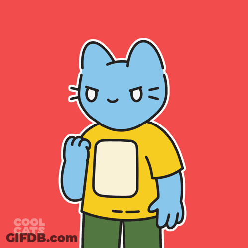 Blue Cat Challenge Accepted GIF