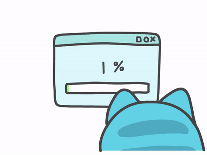 Blue Cat Error Update GIF