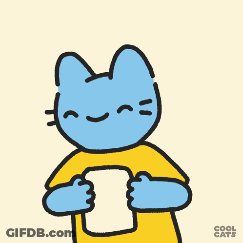 Blue Cat In Yellow Shirt GIF