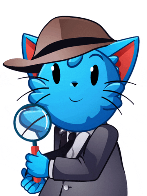 Blue Cat Investigates Bingo Blitz GIF