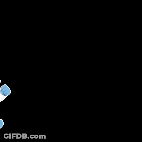 Blue Cat Judo Chop GIF