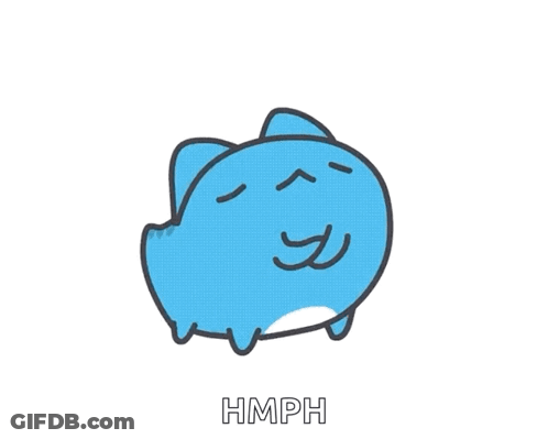 Blue Cat Saying Hmph GIF
