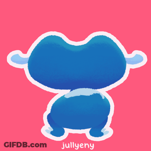 Blue Cat Sticker Jullyeny GIF