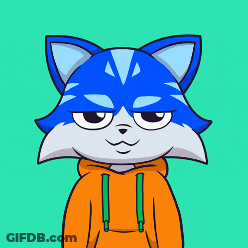 Blue Cat Sticking Tongue Out GIF