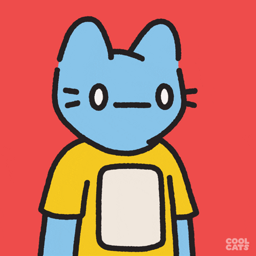 Blue Cat Vanishing Loop GIF