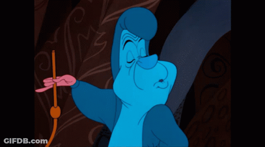 Blue Caterpillar Blinking GIF
