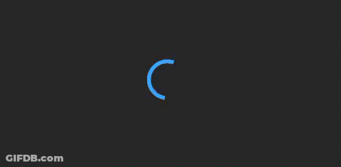 Blue Circle On Black Saying O GIF