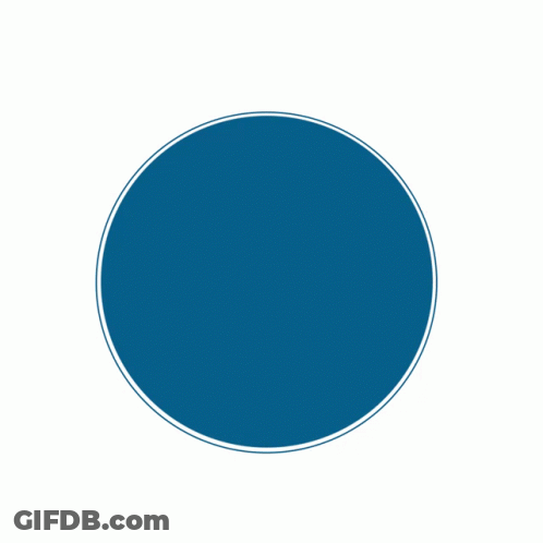 Blue Circle Saying Short In Yellow GIF